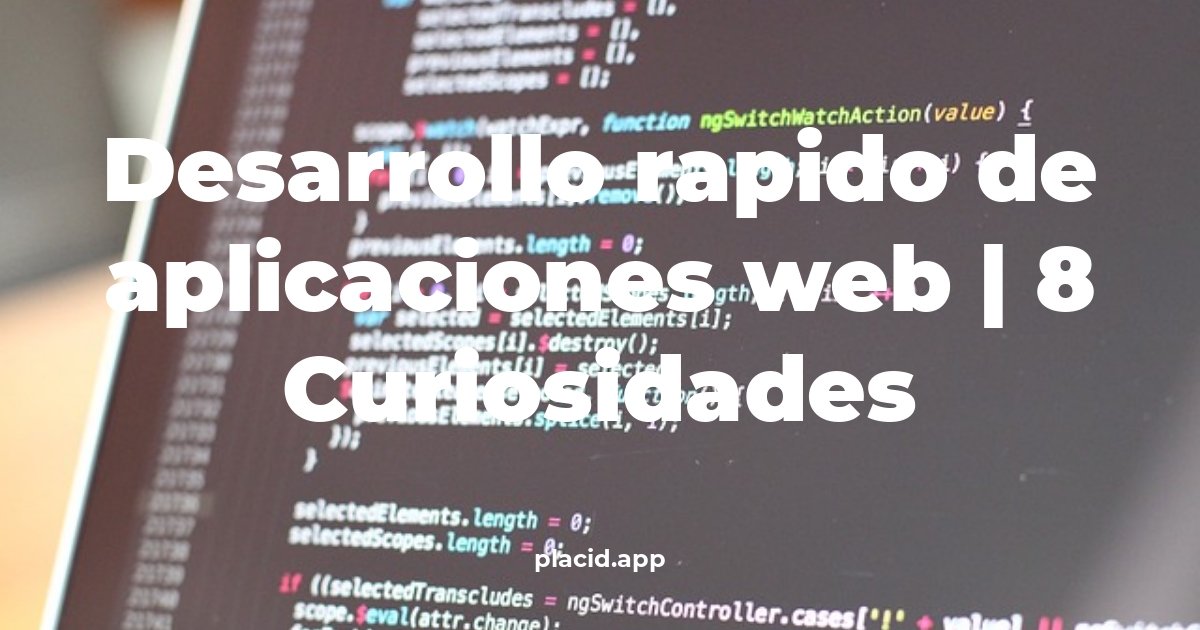 desarrollo rapido de aplicaciones web