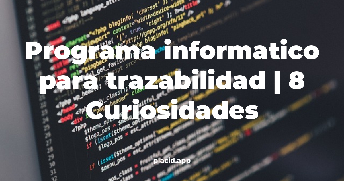 programa informatico para trazabilidad