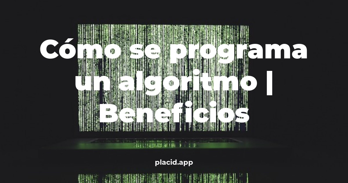 Cómo se programa un algoritmo