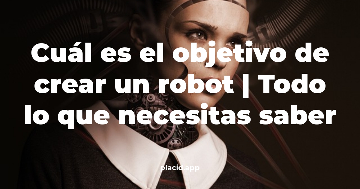 Cuál es el objetivo de crear un robot