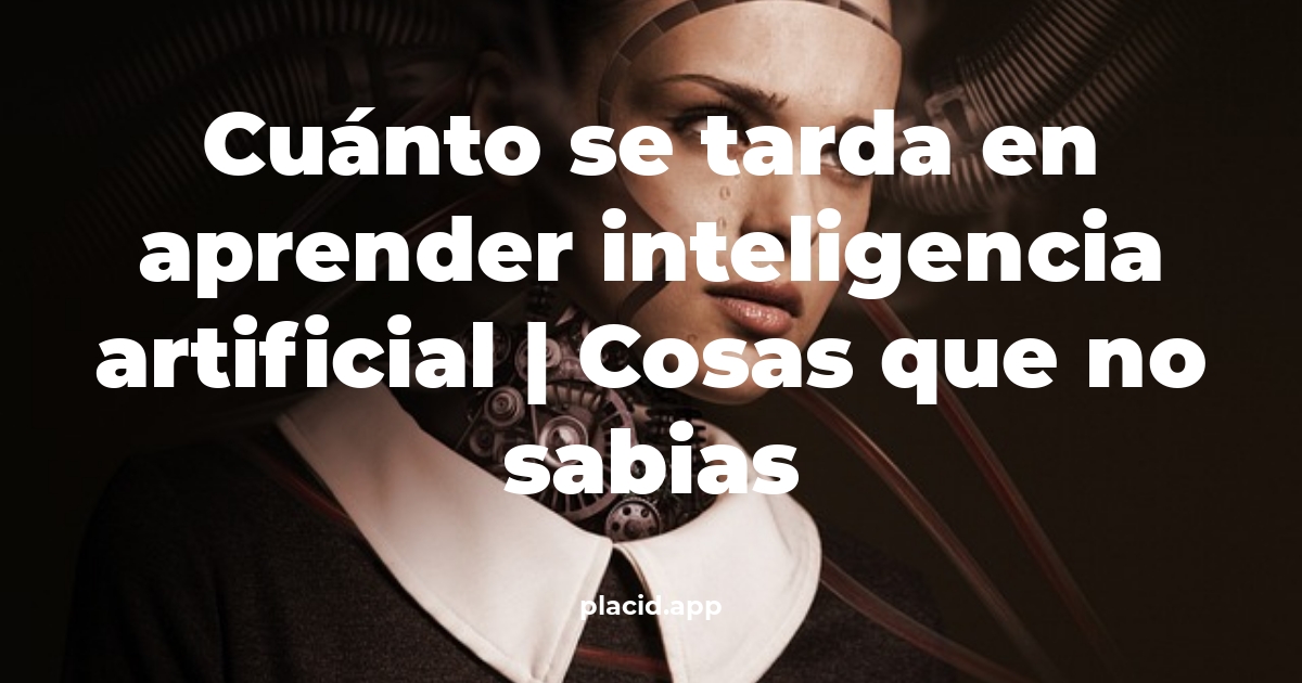 Cuánto se tarda en aprender inteligencia artificial