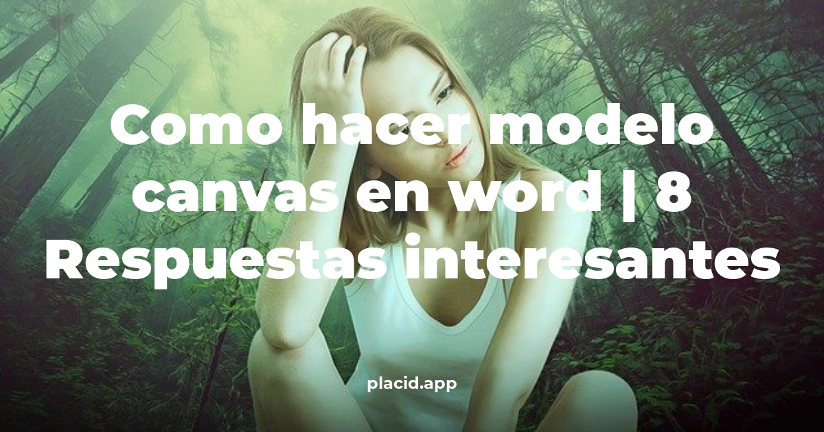 como hacer modelo canvas en word