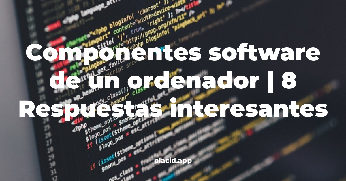 componentes software de un ordenador