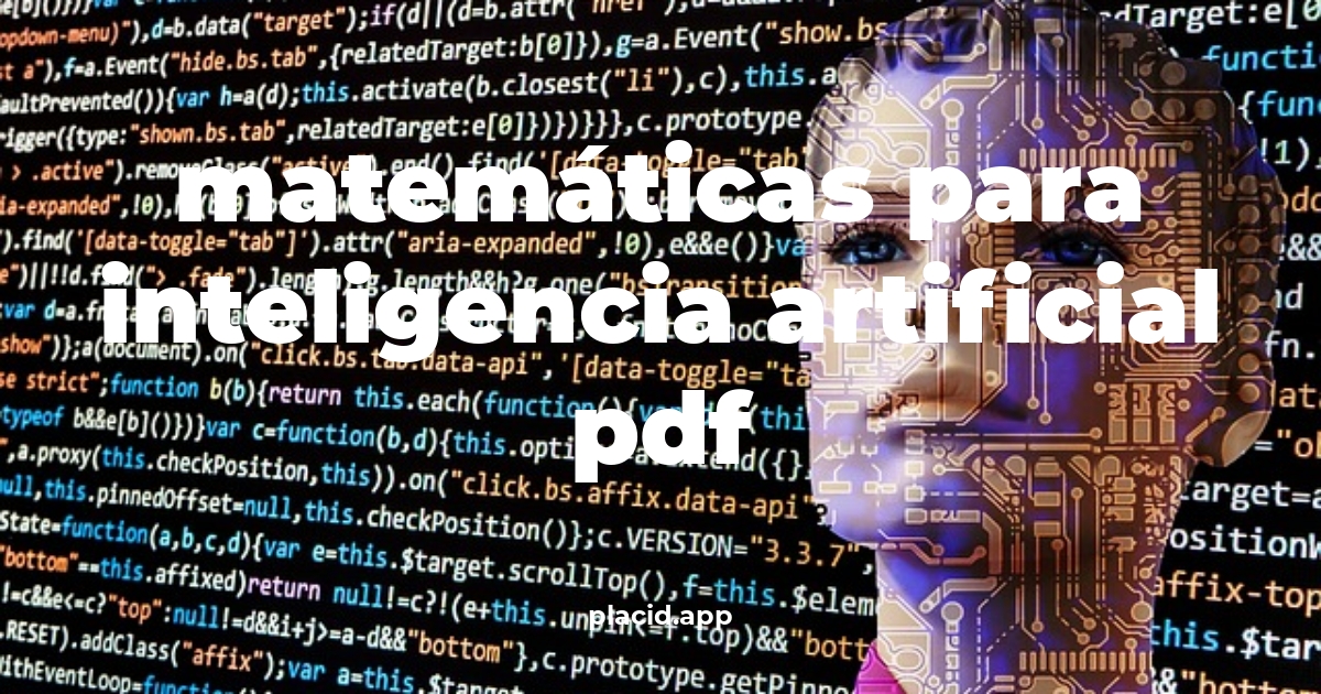 Matemáticas para inteligencia artificial pdf | 8 Curiosidades