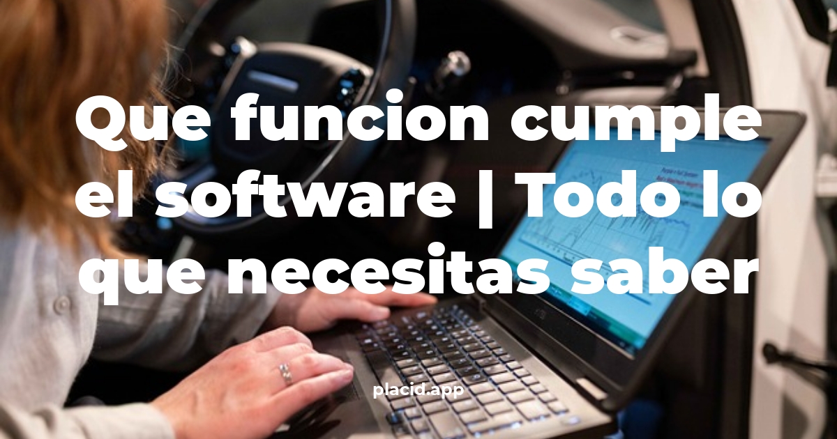 que funcion cumple el software