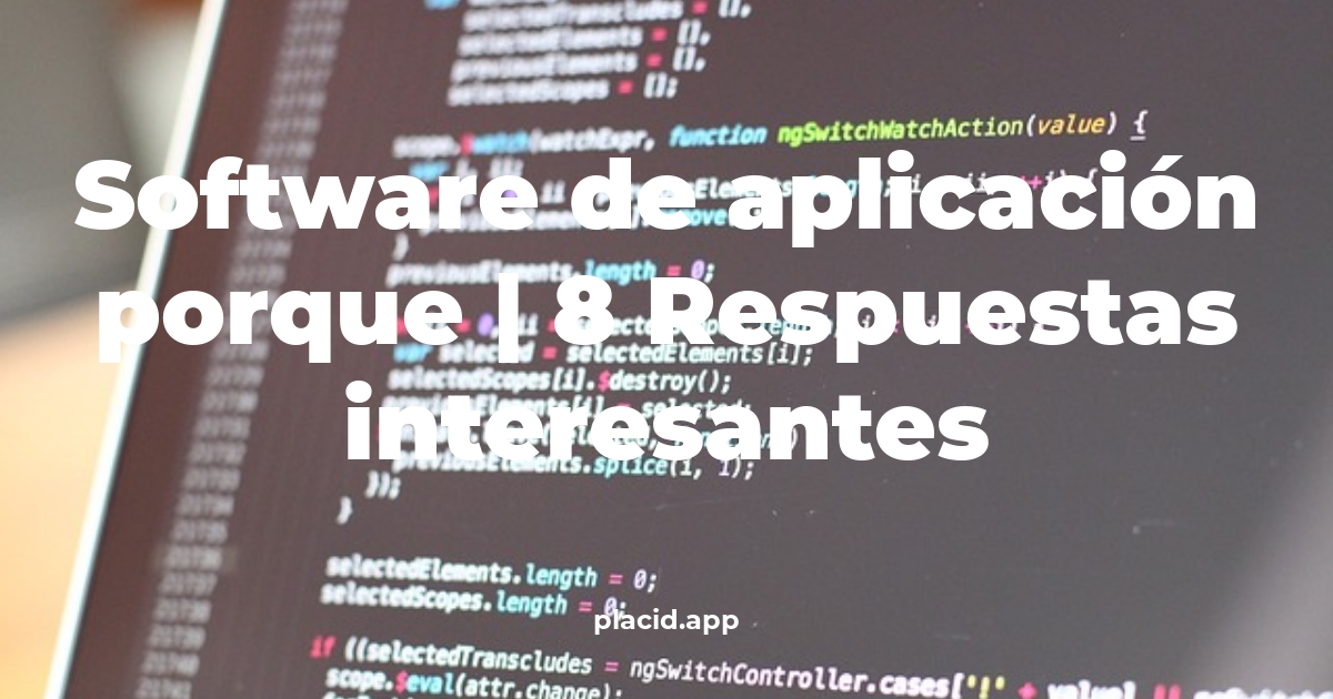software de aplicación porque