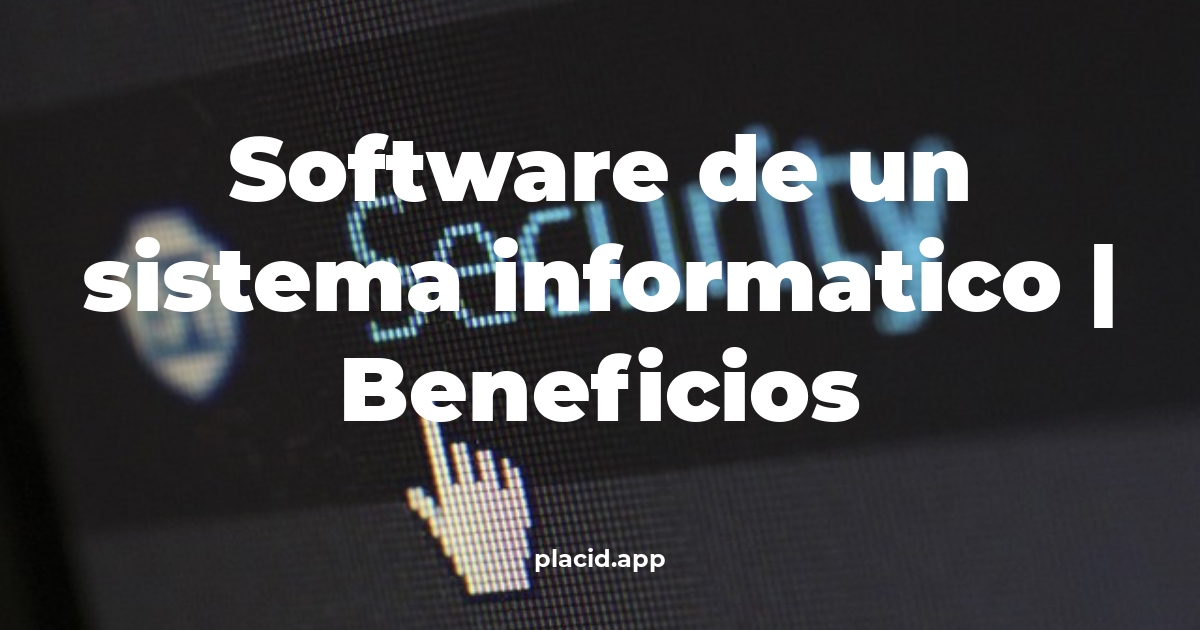 software de un sistema informatico