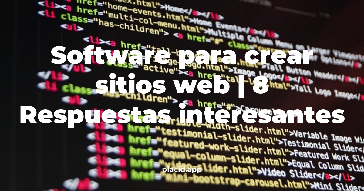 software para crear sitios web