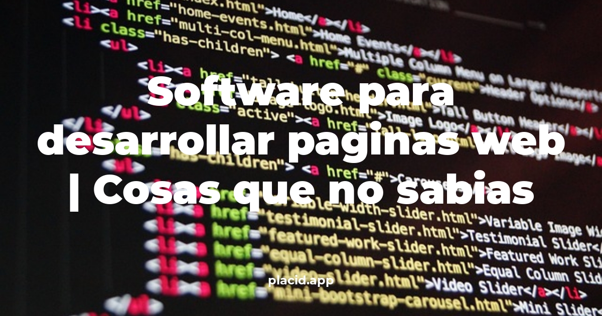 software para desarrollar paginas web