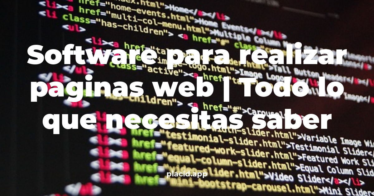 software para realizar paginas web