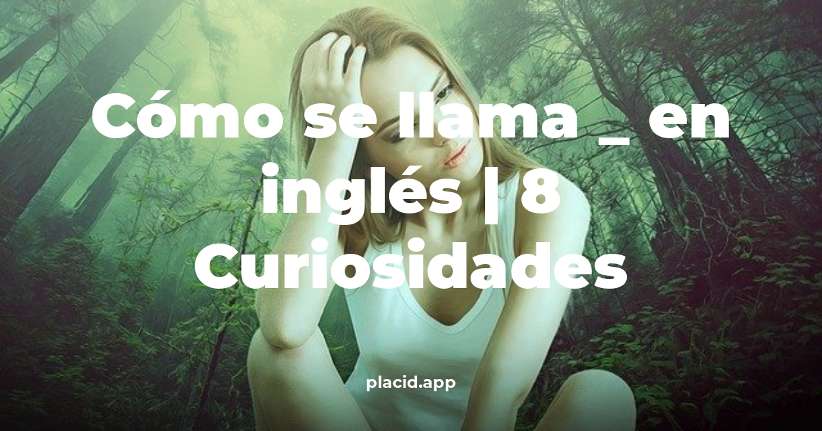 Cómo se llama _ en inglés